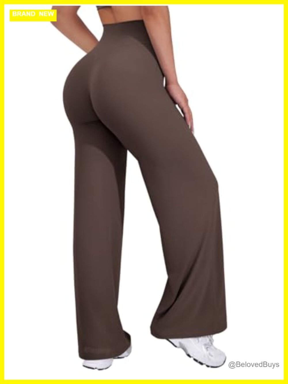 Women's Wide Leg Straight Leggings High Rise Pull On Stretch Moisture Wicking